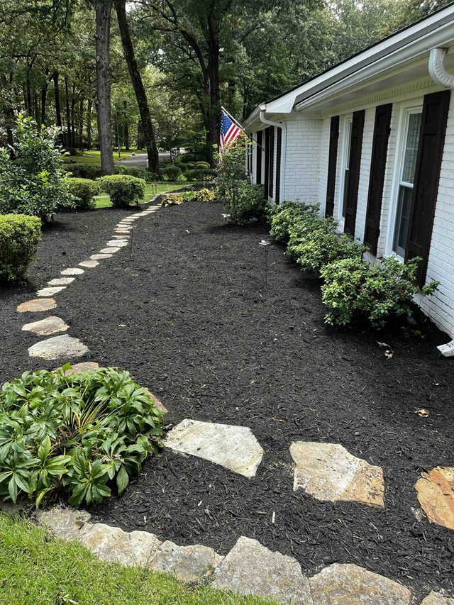 Finished landscape bed