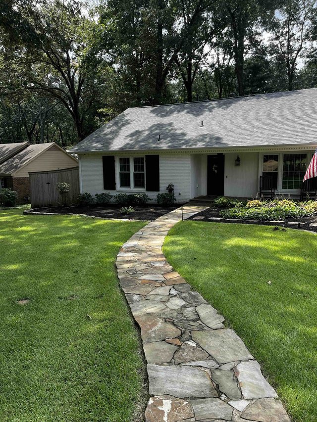 Finished front yard